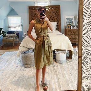 J. Crew | Military Tiered Shirt Dress